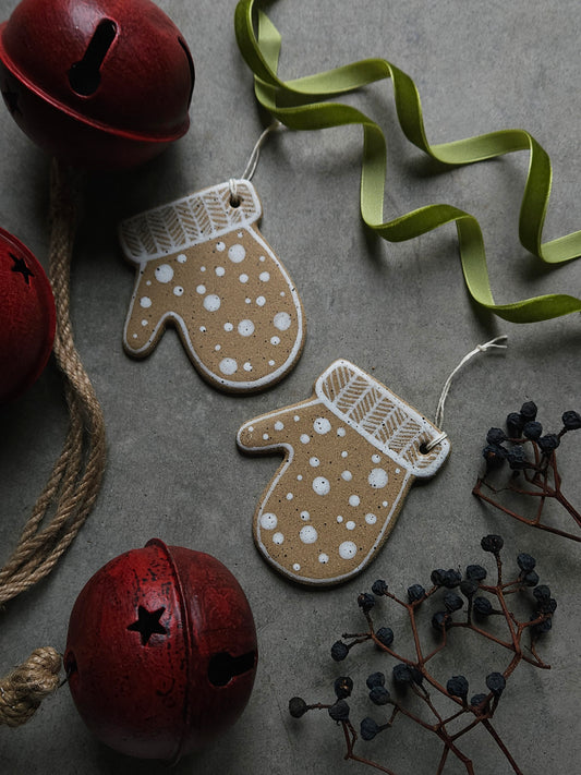 Ornament - Mitten with Polka Dots